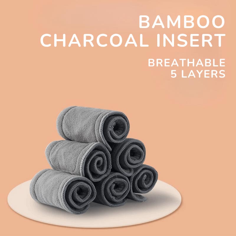 5-layer soft and absorbent charcoal inserts. 