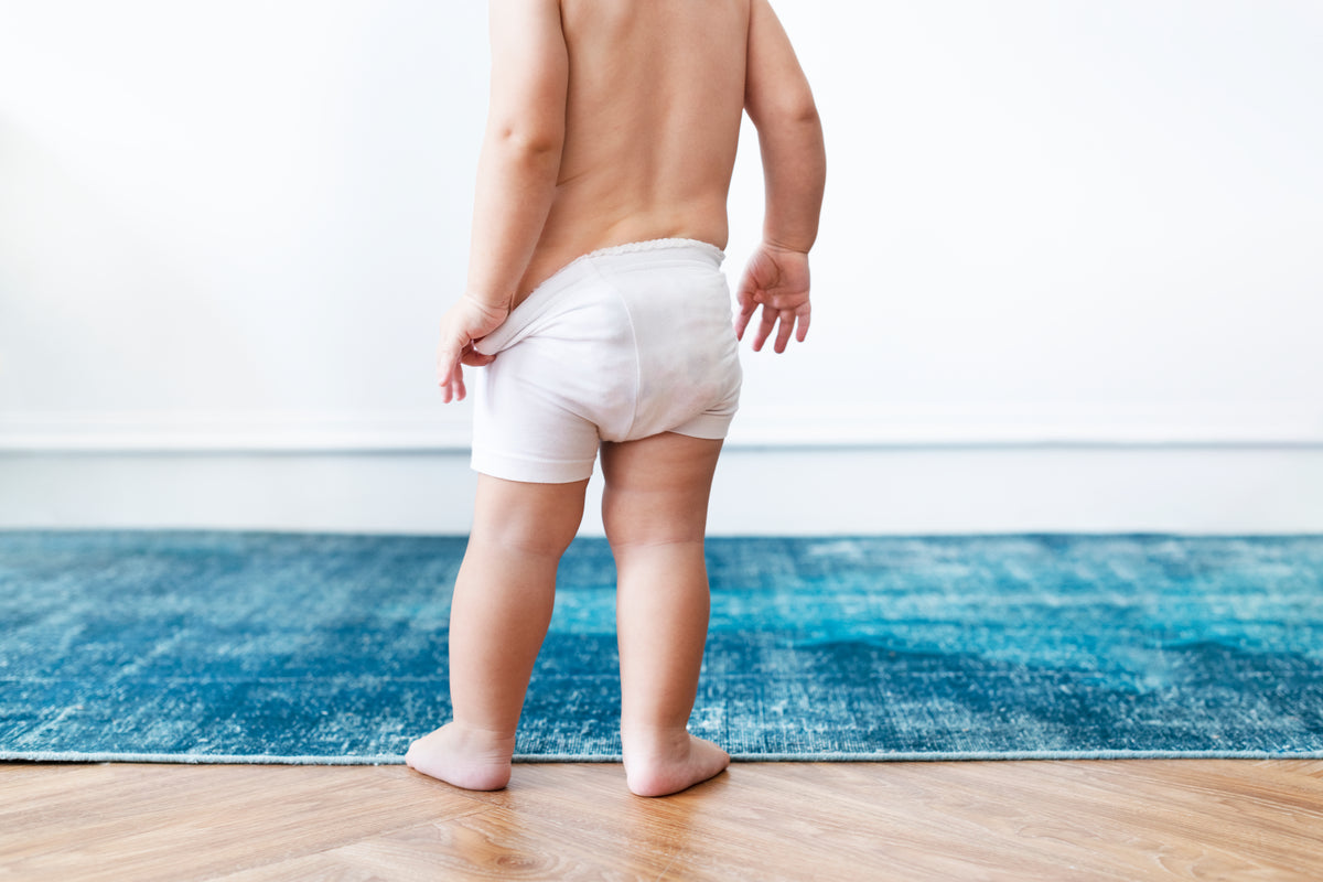potty training sleepwear pants on a kid