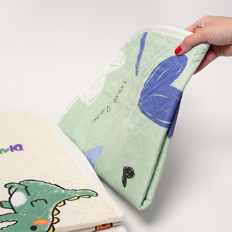 Blue hearts pattern Waterproof Dream Mat by Loondie.