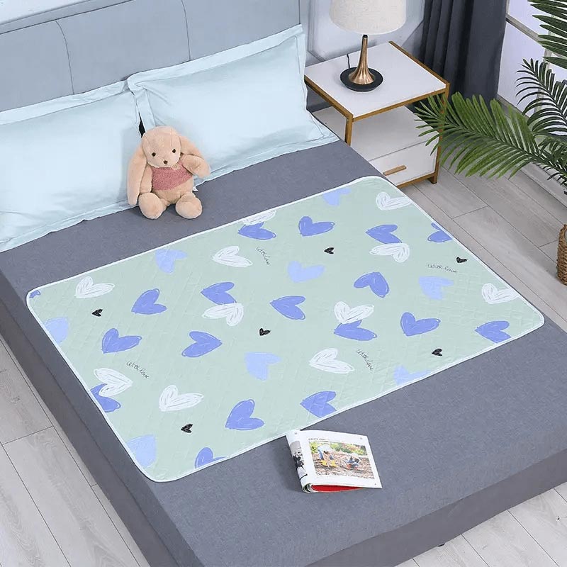 Waterproof Dream Mat Blue Hearts version. 