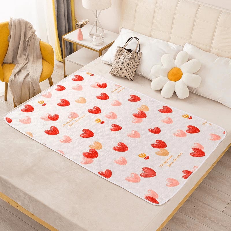 Waterproof DreamMat Red Hearts version. 